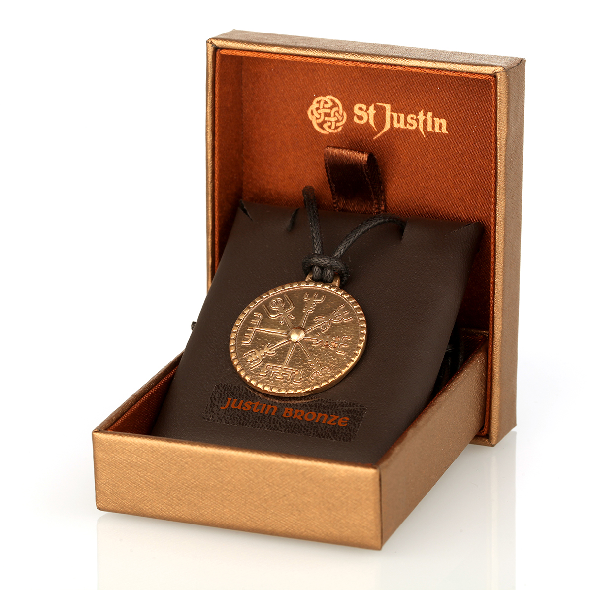 kette-anhaenger-vegvisir-bronze-gold-wikinger-island-001 Vegvisir Runen-Kompass aus Bronze - Handgefertigter Anhänger aus England