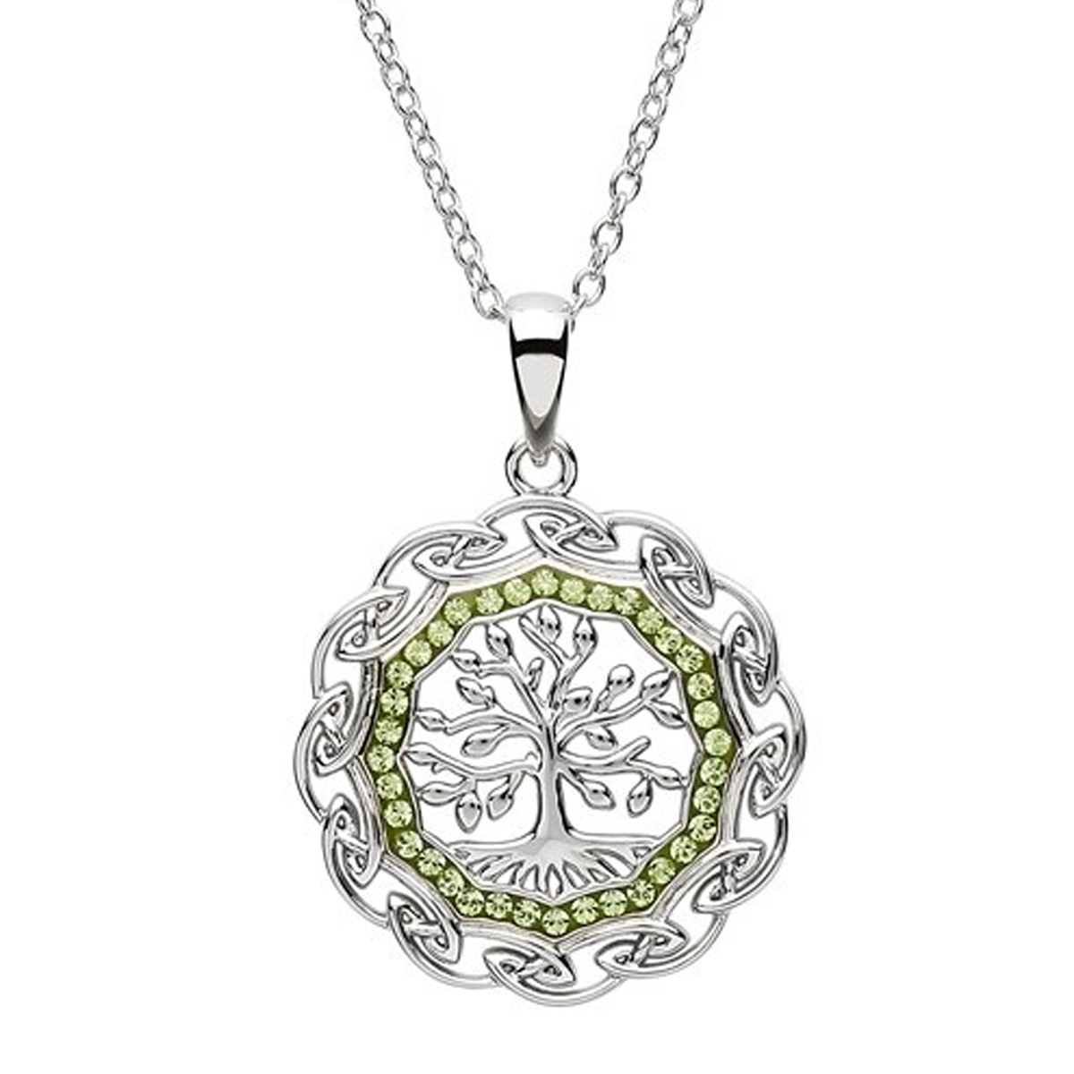 lebensbaum-tree-life-Swarovski-Silber-Kette-Shanore Keltische Lebensbaum Kette aus Sterling Silber & Swarovski Kristall