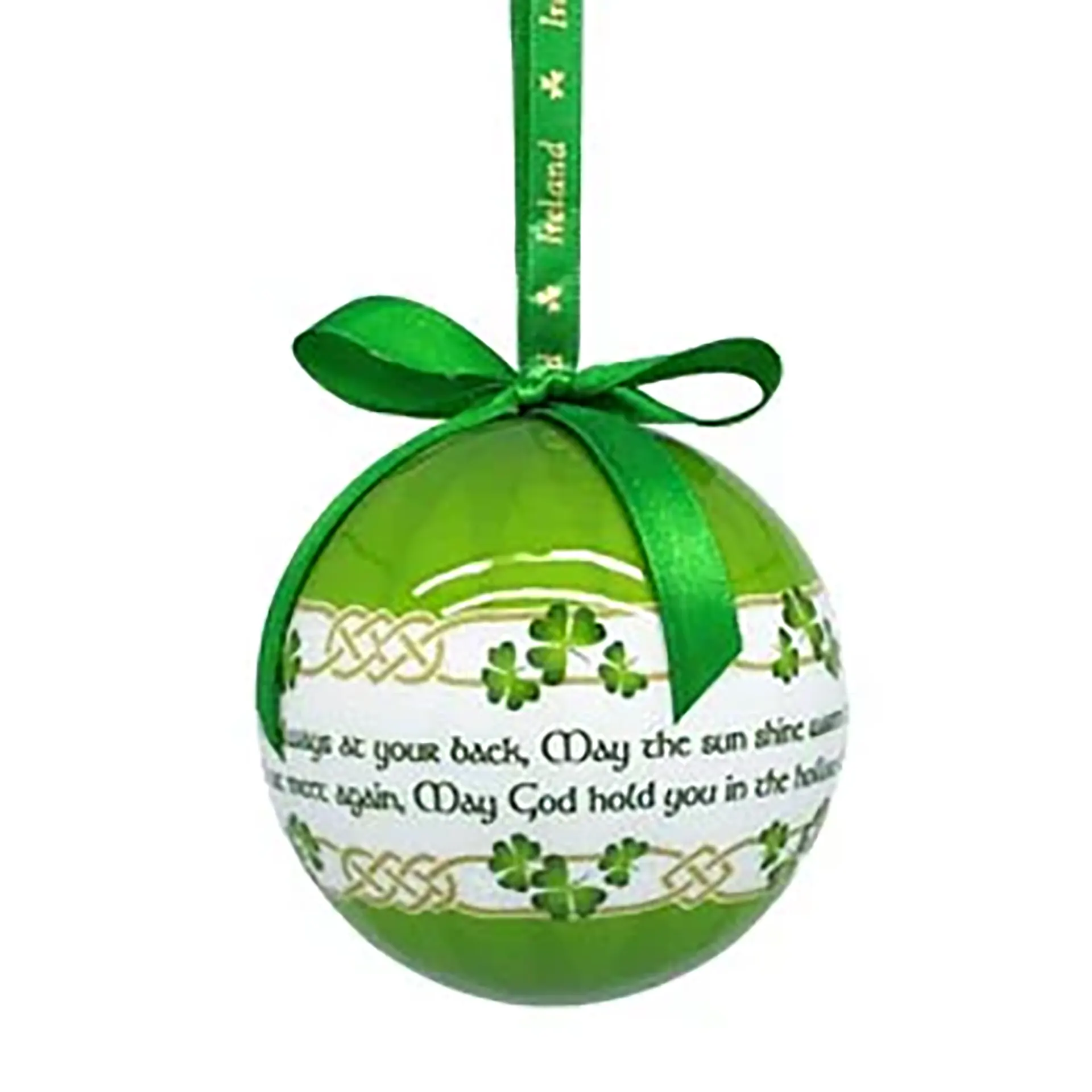 Irish Blessing Weihnachtskugel handgefertigt aus Irland mit irischem Segen