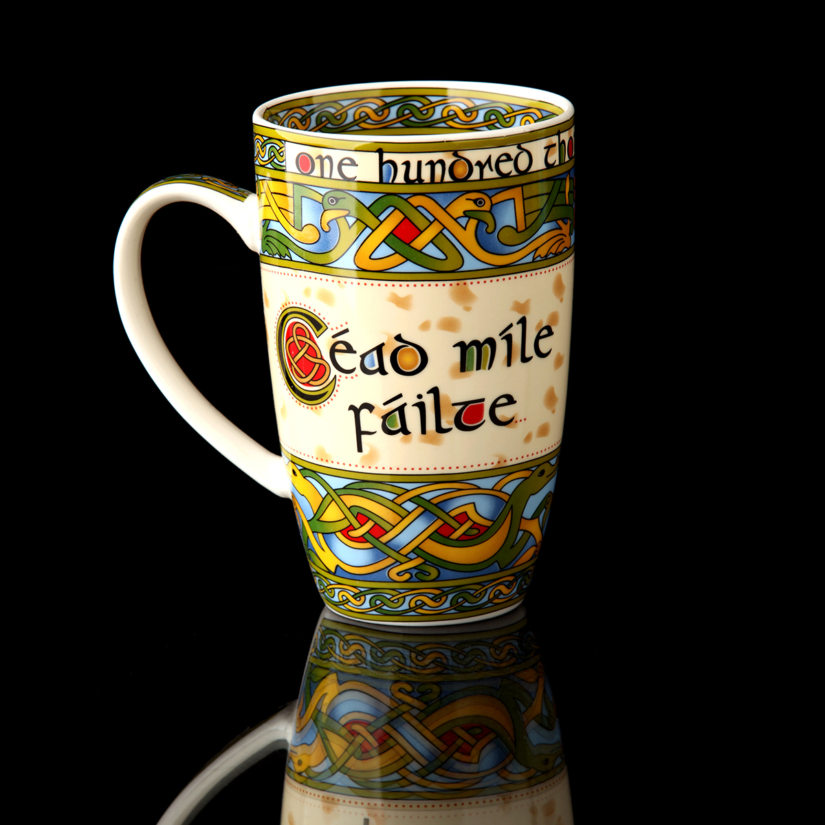 Kaffeebecher-Mug-irland-cead-mile-failte-002 Cead Mile Failte - tausendfach Willkommen - Keltischer Kaffeebecher aus Irland