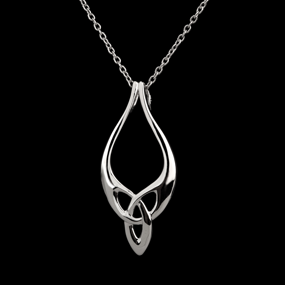 Nouveau Celtric Trinity Kette - Keltischer Anhänger - Sterling Silber aus Irland