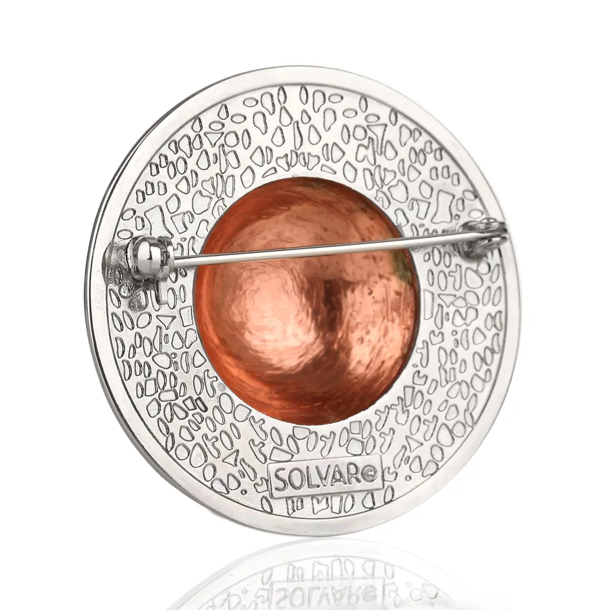 anstecknadel-brosche-schild-keltisch-edelstahl-kupfer-003 Keltische Rundschild Brosche aus Edelstahl & Kupfer