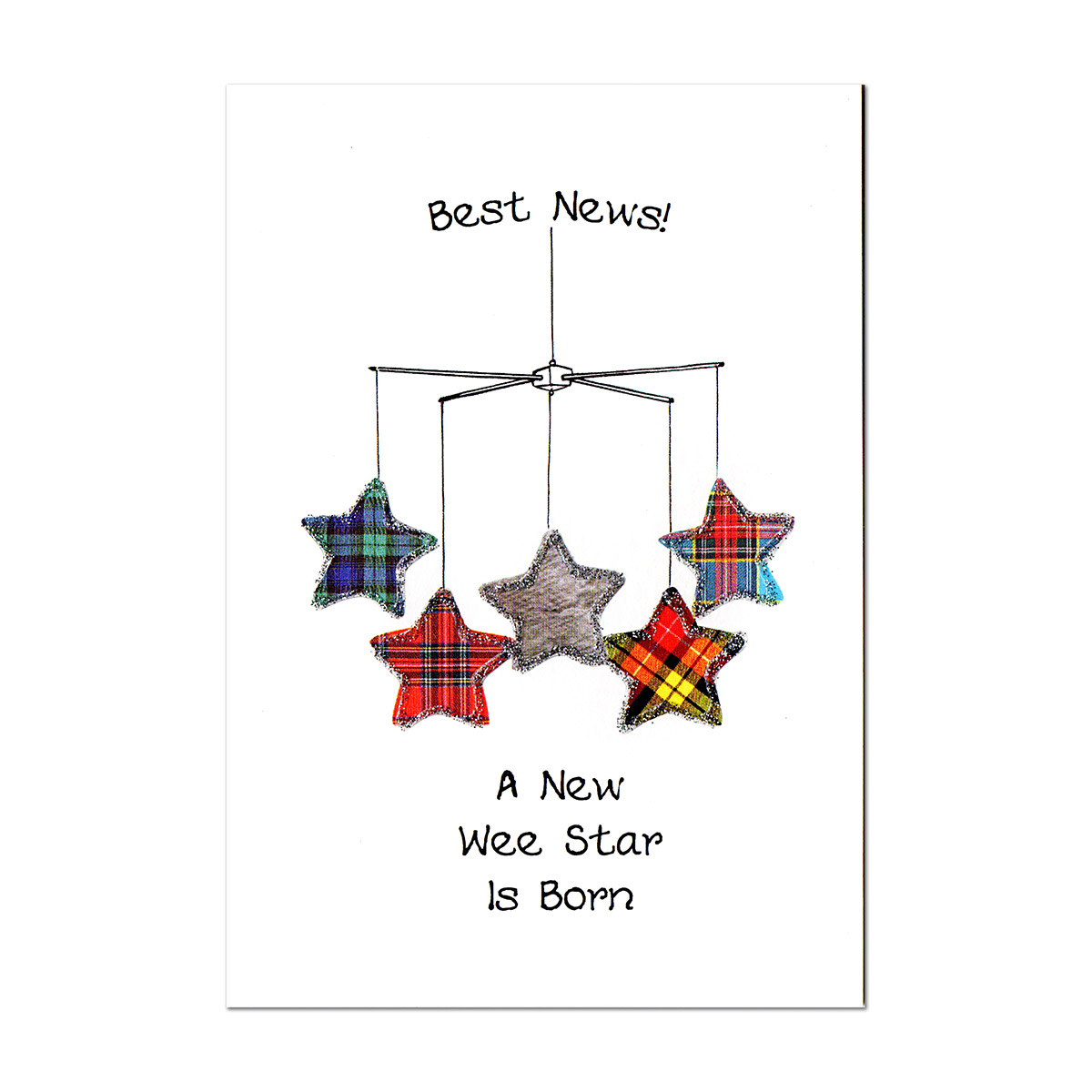 Best News - A Wee Star - Baby Geburtskarte aus Schottland