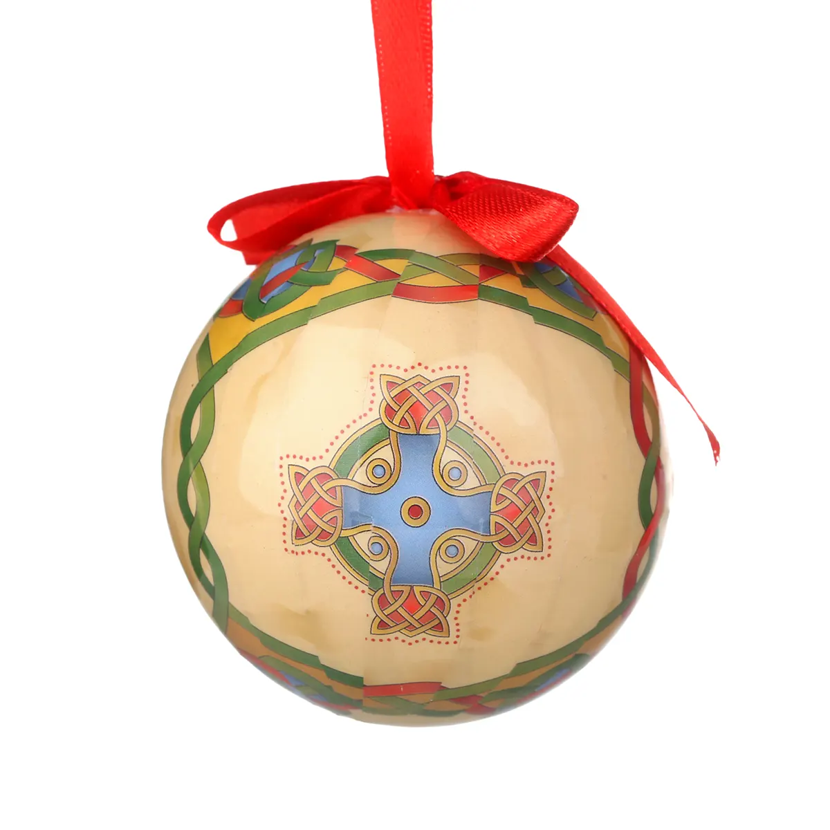 Scottish Weave - 4 Traditionelle Weihnachtskugeln mit schottischen Symbolen und keltischen Ornamenten