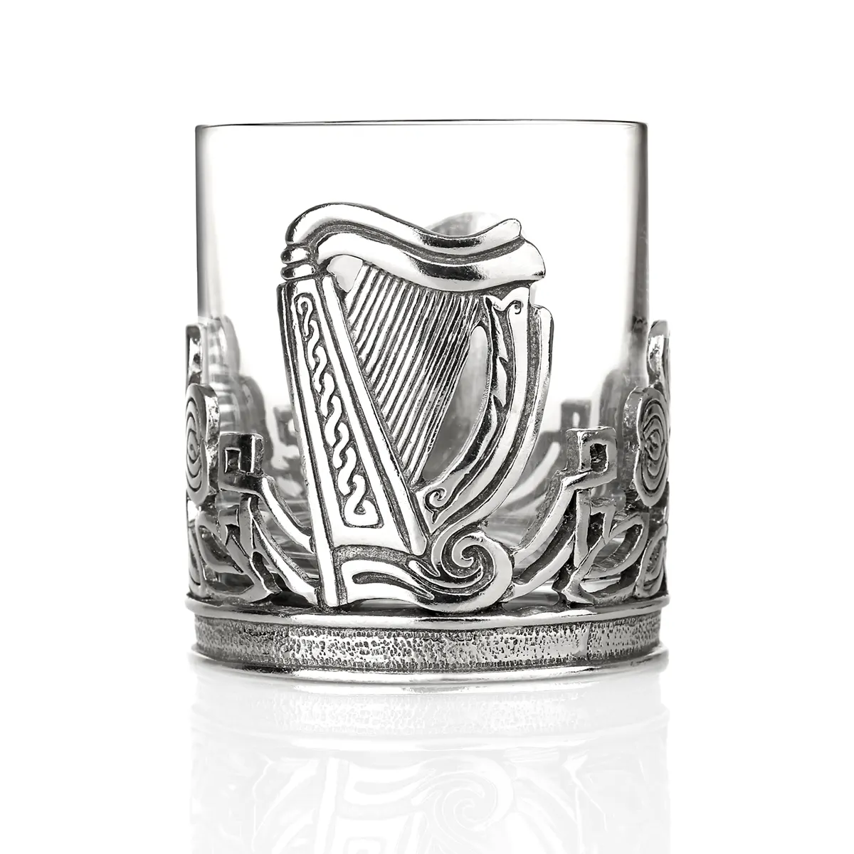 The Irish Whiskey Tumbler - Irisches Whiskeyglas handgefertigt aus Glas und Zinn