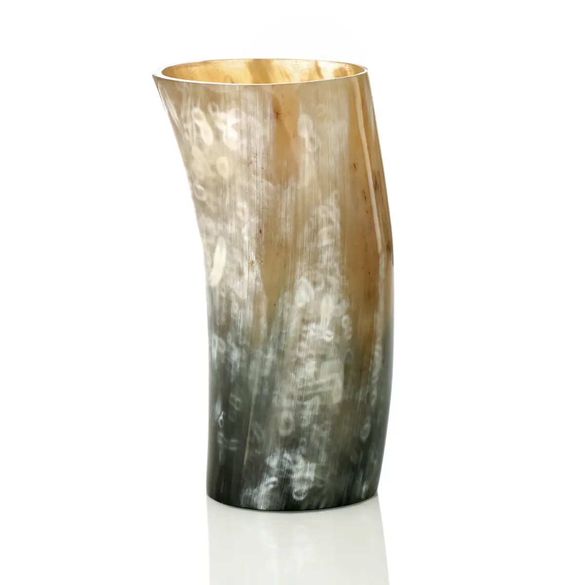 Becher-Horn-Hornbecher-poliert-500ml-001 Wikinger Hornbecher - 0,5 l - Mittelalter Kelten Becher - Rinderhorn poliert