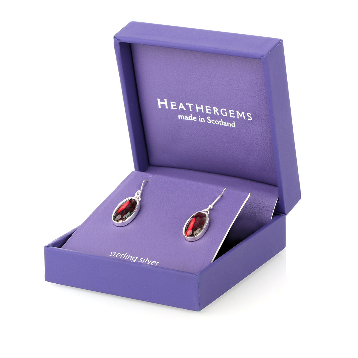 heathergem-ohrringe-highland-schmuck-004 Highland Heathergem Ohrhänger aus Sterlingsilber – handgefertigter Schmuck aus schottischer Heide