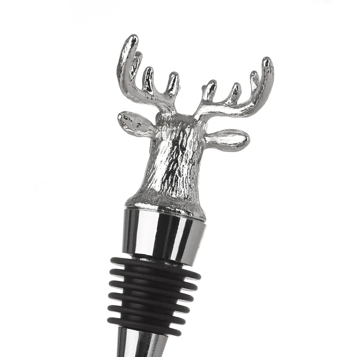 Highland Stag Bottle Stopper - Edelstahl Flaschenverschluss / Stopfen mit Hirschkopf 