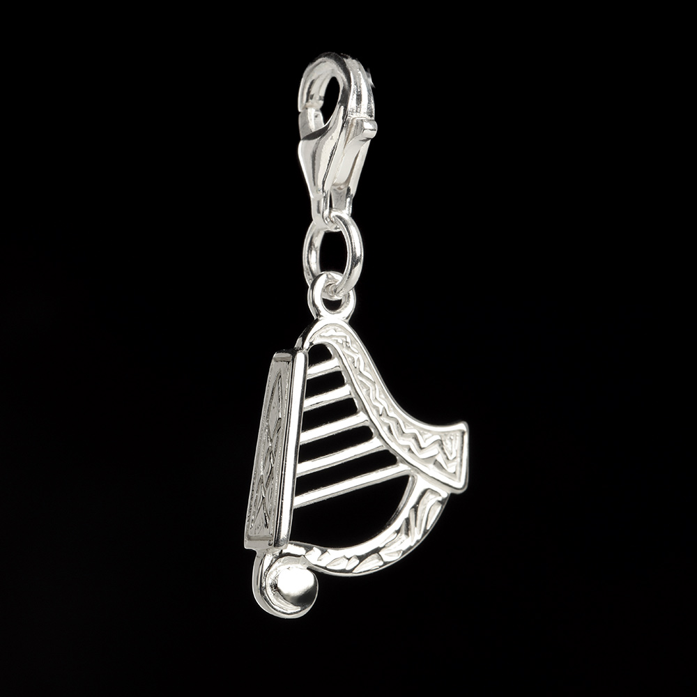 Celtic Harp Charm aus Irland - Keltische / irische Harfe aus Sterling Silber