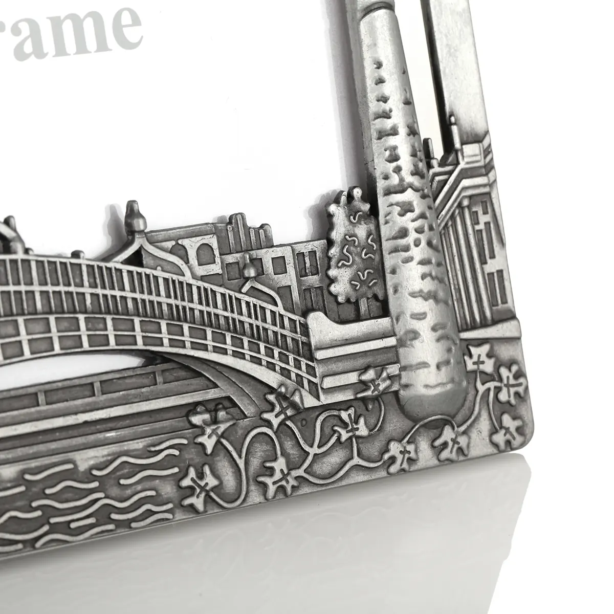 bilderrahmen-dublin-irland-zinn-antik-silber-005 Dublin - Handgefertigter Bilderrahmen aus Irland - für Bilder 10 x 15 cm