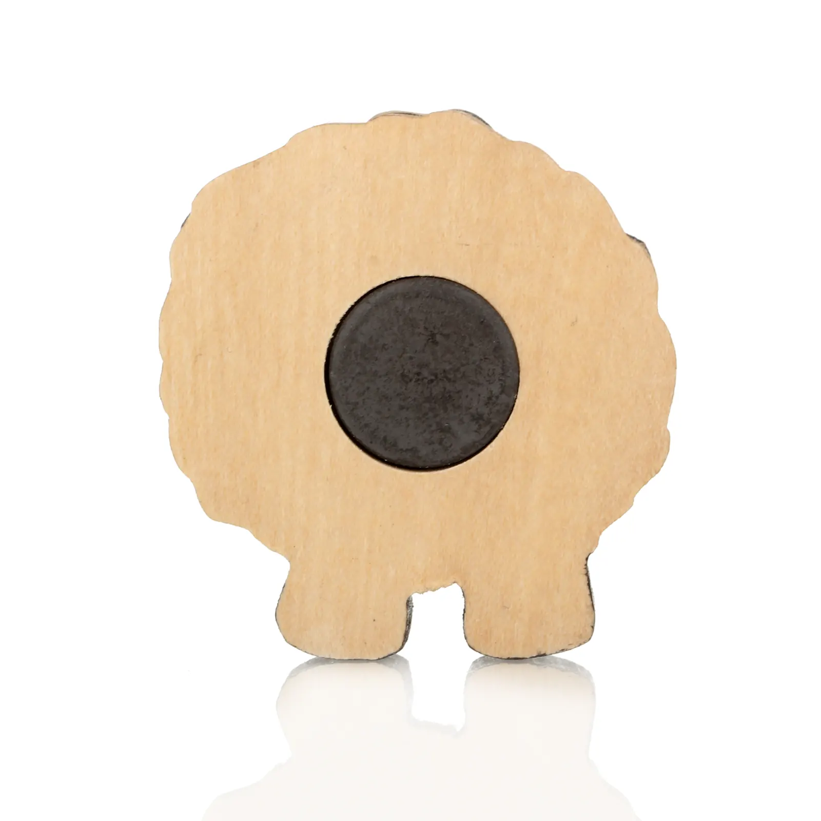 Handbemalter Deko-Magnet mit Schottischem Schaf aus Holz