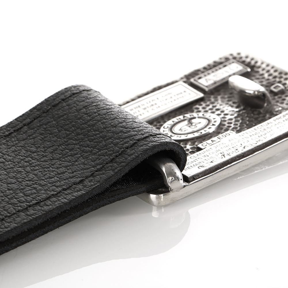 kilt-belt-guertel-schwarz-leder-004 Original schottischer Kiltgürtel - Schwarz - Rinderleder mit Klettverschluss