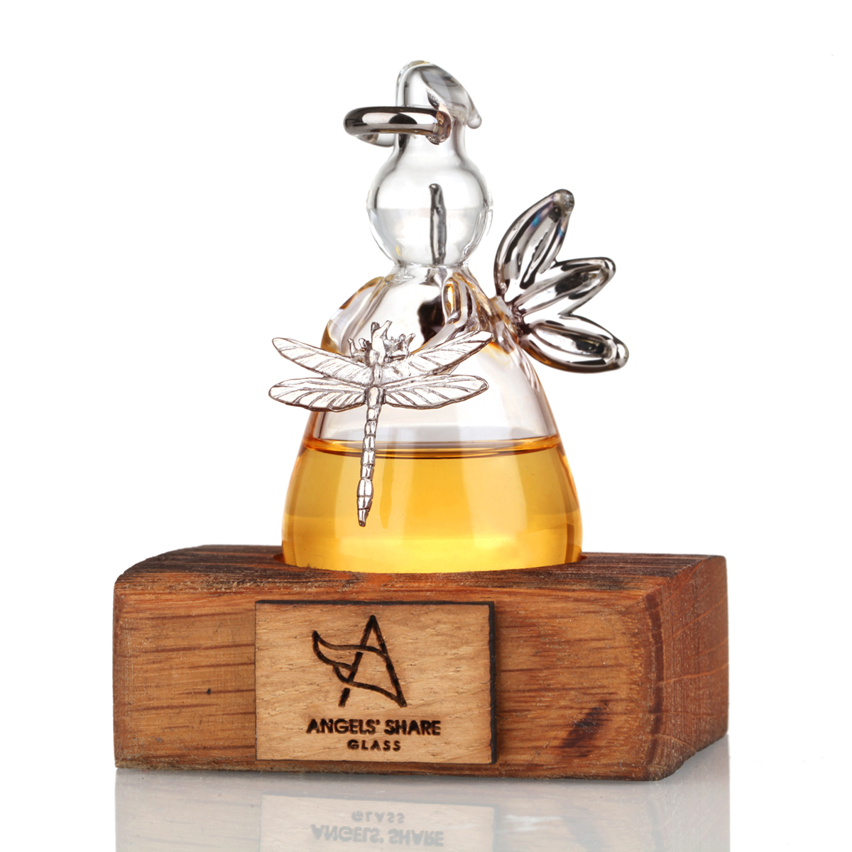 Outlander Dragonfly Whisky Engel aus Schottland - mit Libelle & Eichenständer