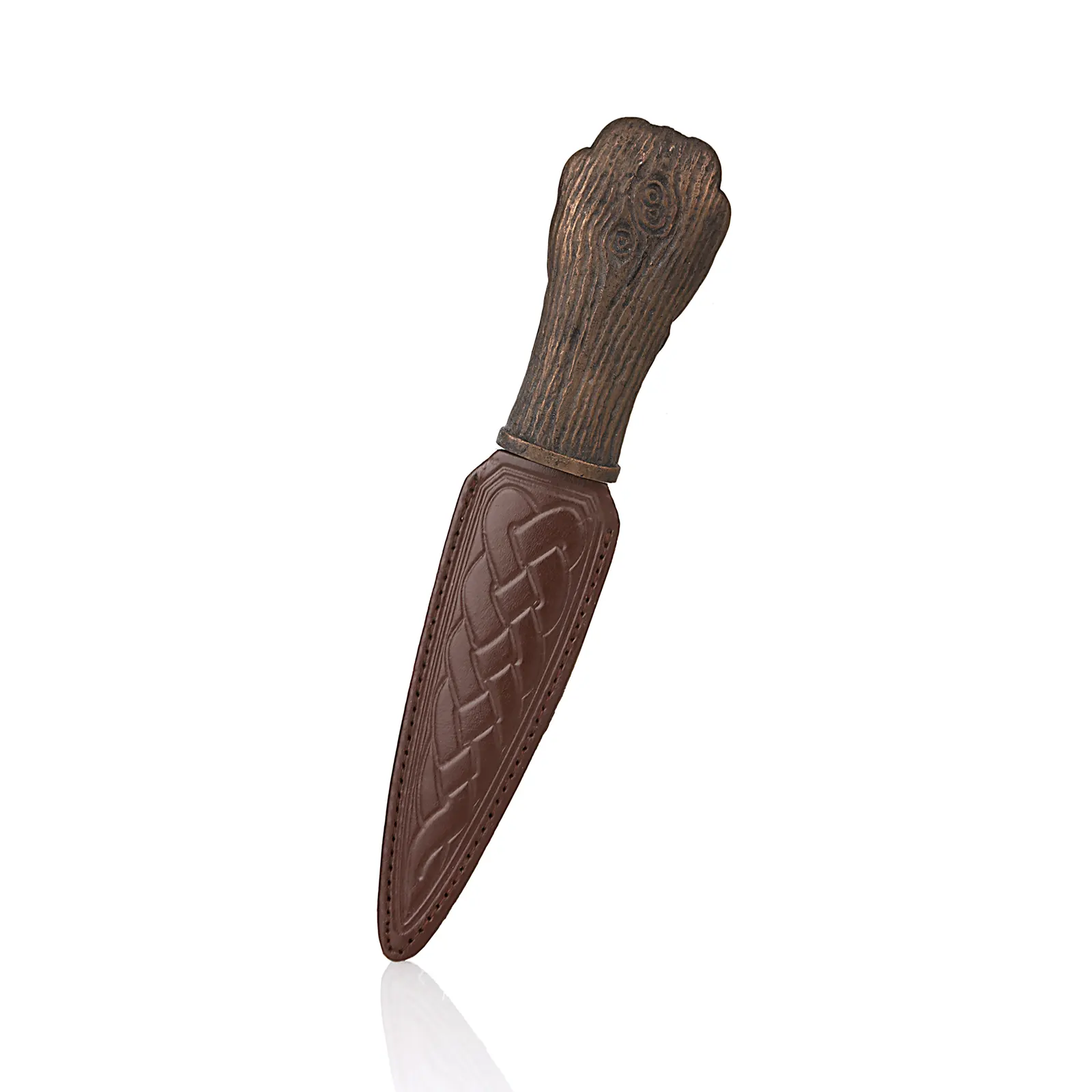 Schottischer Highland Stag Sgian Dubh mit Edelstahlklinge & Lederscheide