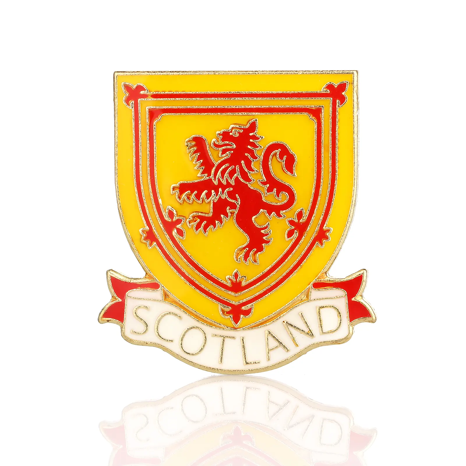 Lion Rampant Pin Badge - Anstecknadel aus Schottland - Metall & Emaille