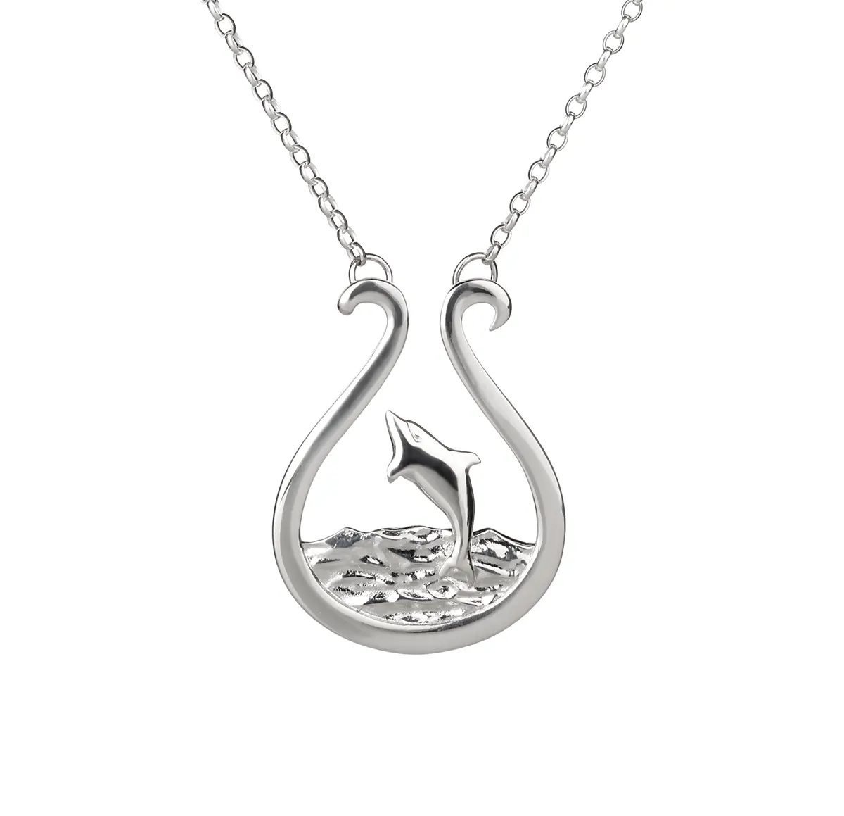 Kette-Anhaeger-fluke-delphin-orkney-schottland-002 Orkney Dolphin - Handgefertigte Delphin Kette aus Schottland