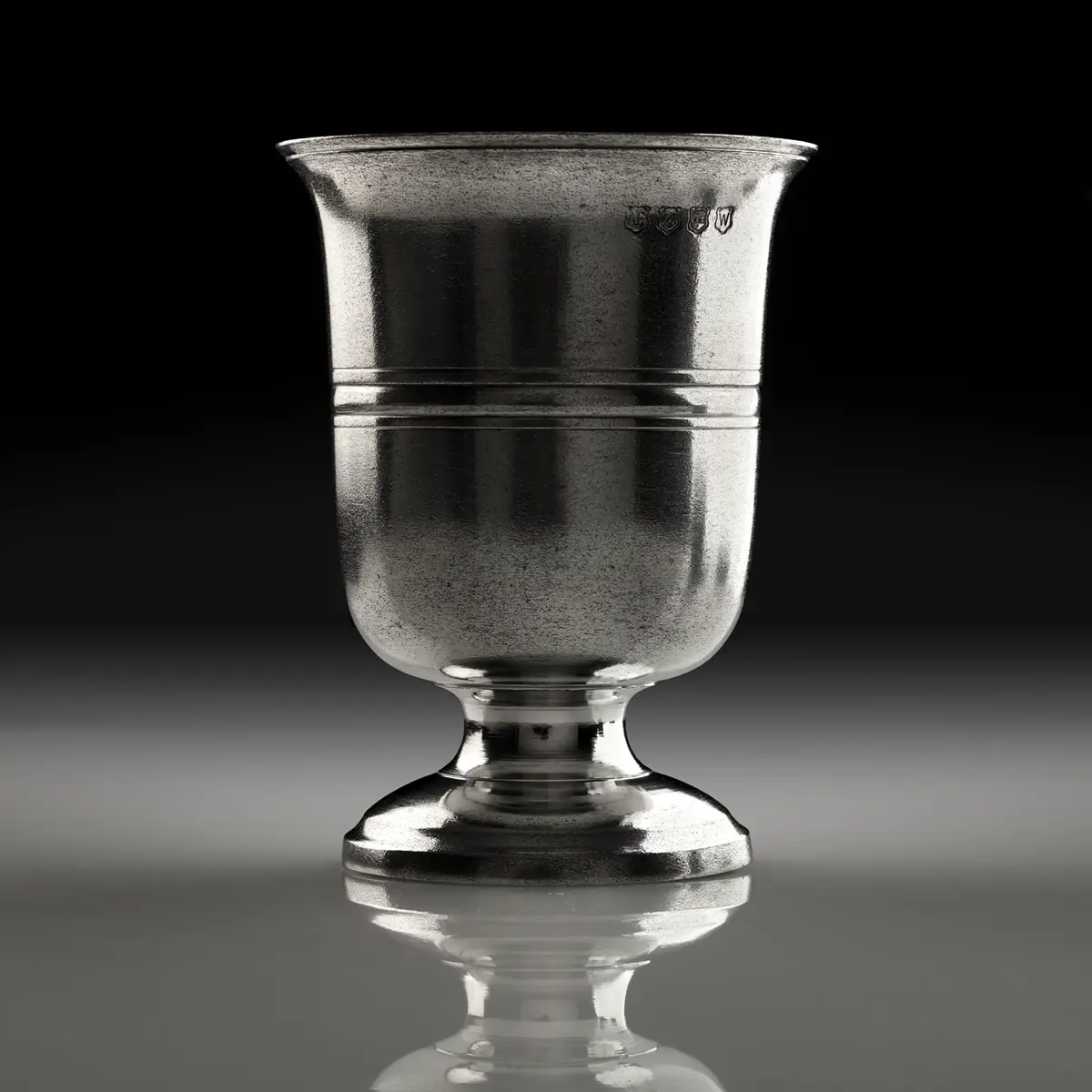 Tudor Goblet - 1 Pint  Mittelalter Weinkelch aus England - Zinn poliert
