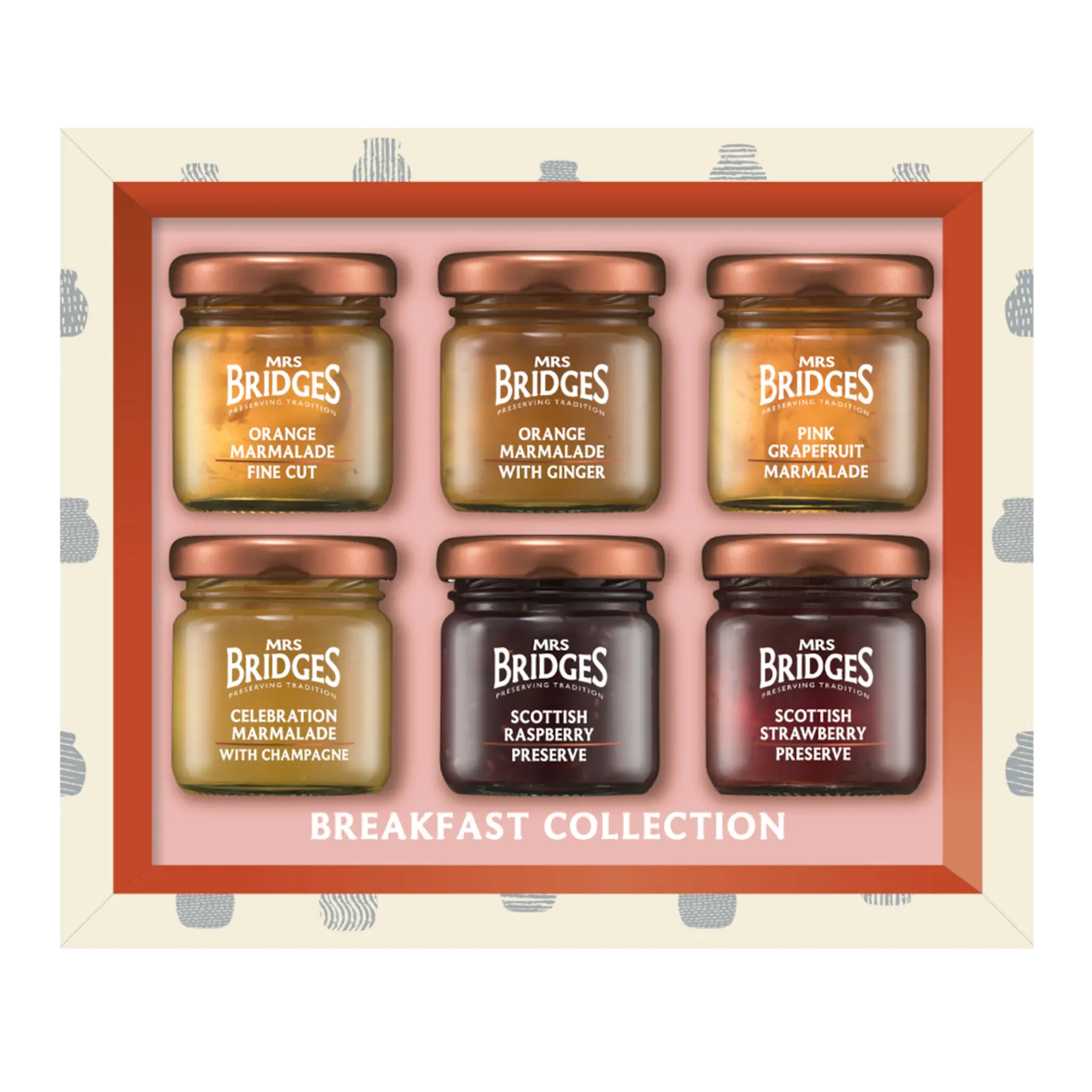 Mrs Bridges Breakfast Collection – Frühstücksauswahl mit 6 Marmeladen