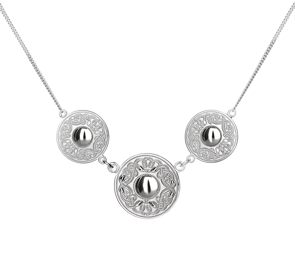 kette-anhaenger-keltisch-celtic-warrior-irland-silber-3fach-rund-001 Celtic Warrior - Triple Disc - keltische Kette aus Irland