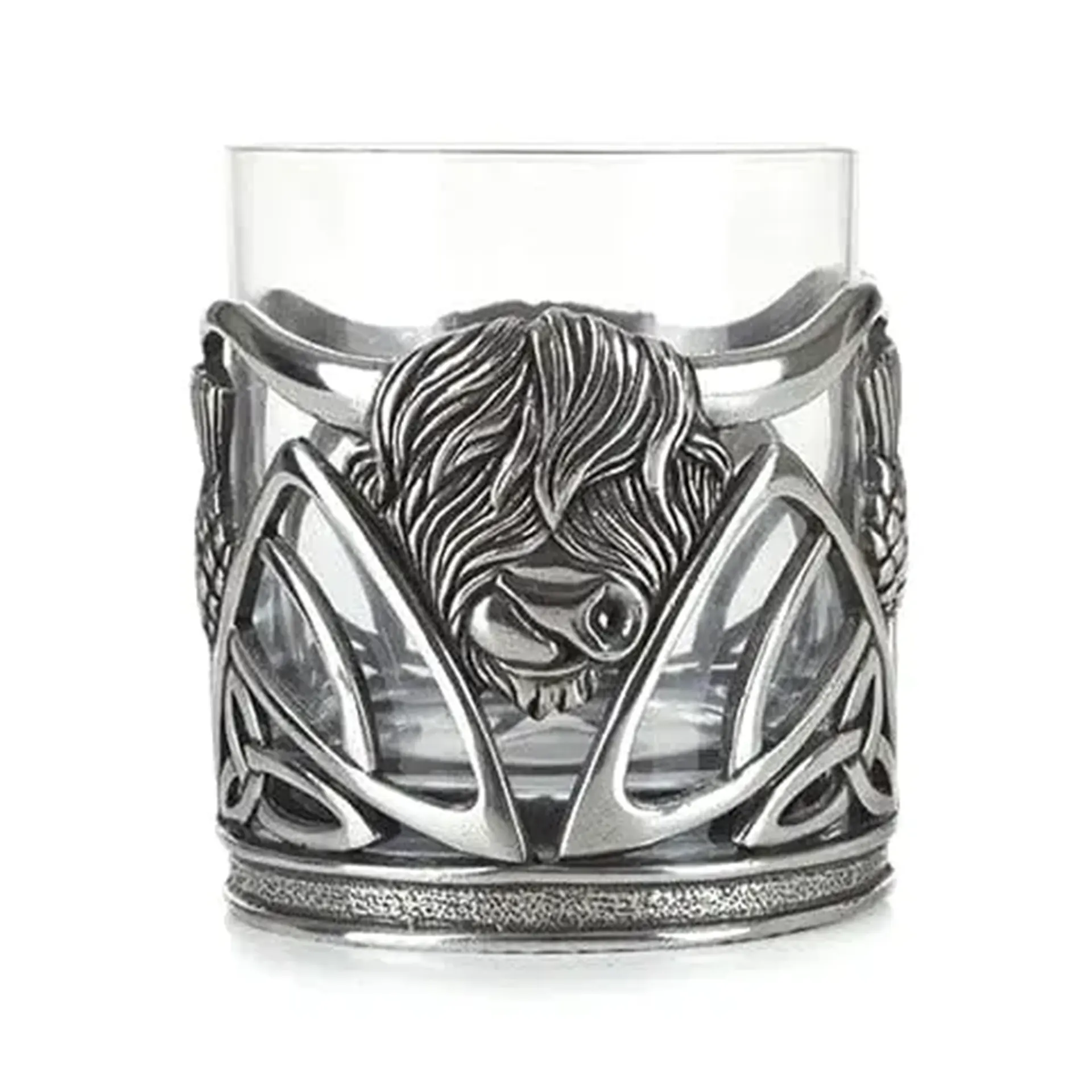 Highland Cow Whiskyglas – handgefertigter Whisky Tumbler  mit Highland-Kuh