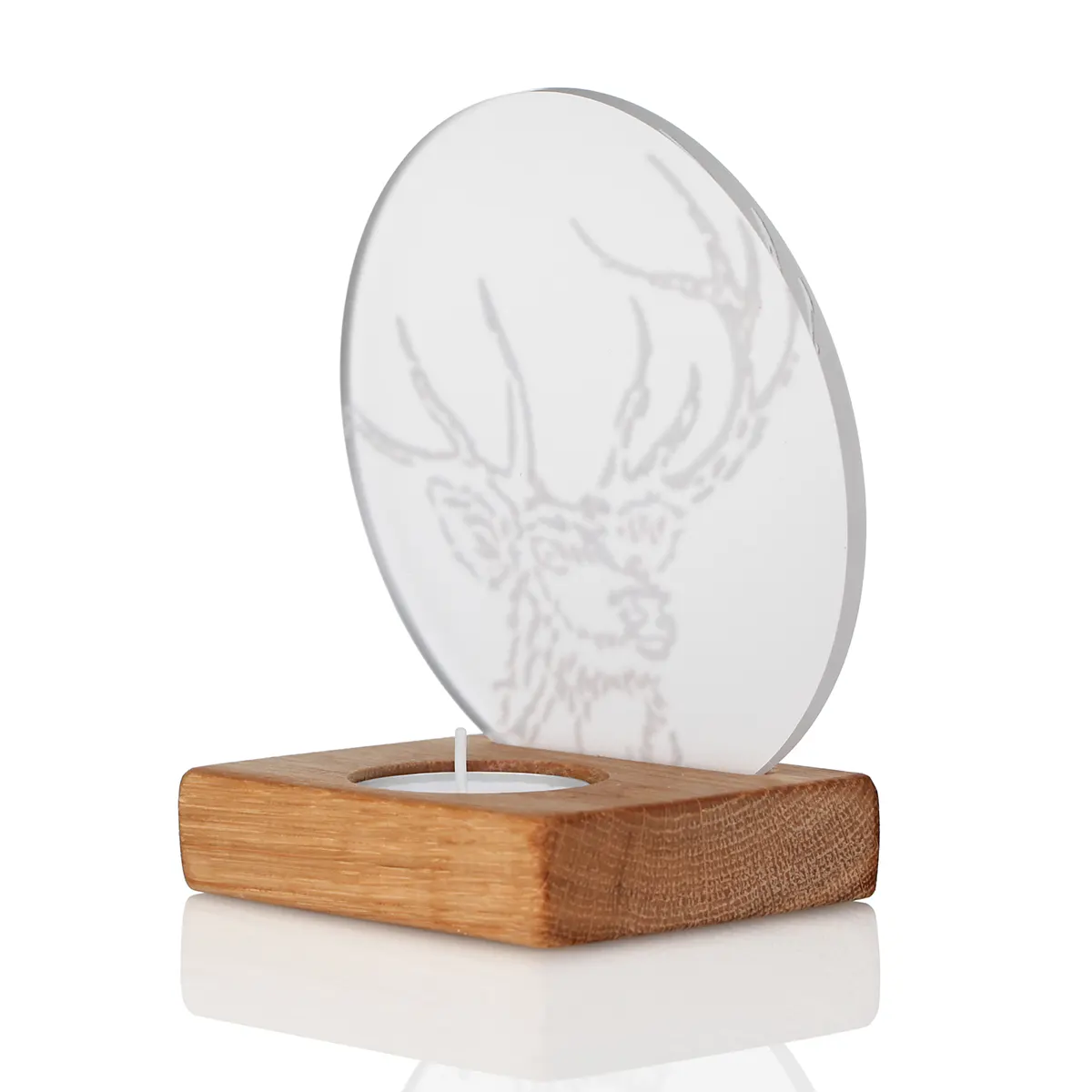 Stag Moments - Highland Hirsch Teelichthalter aus recyceltem Whiskyfass