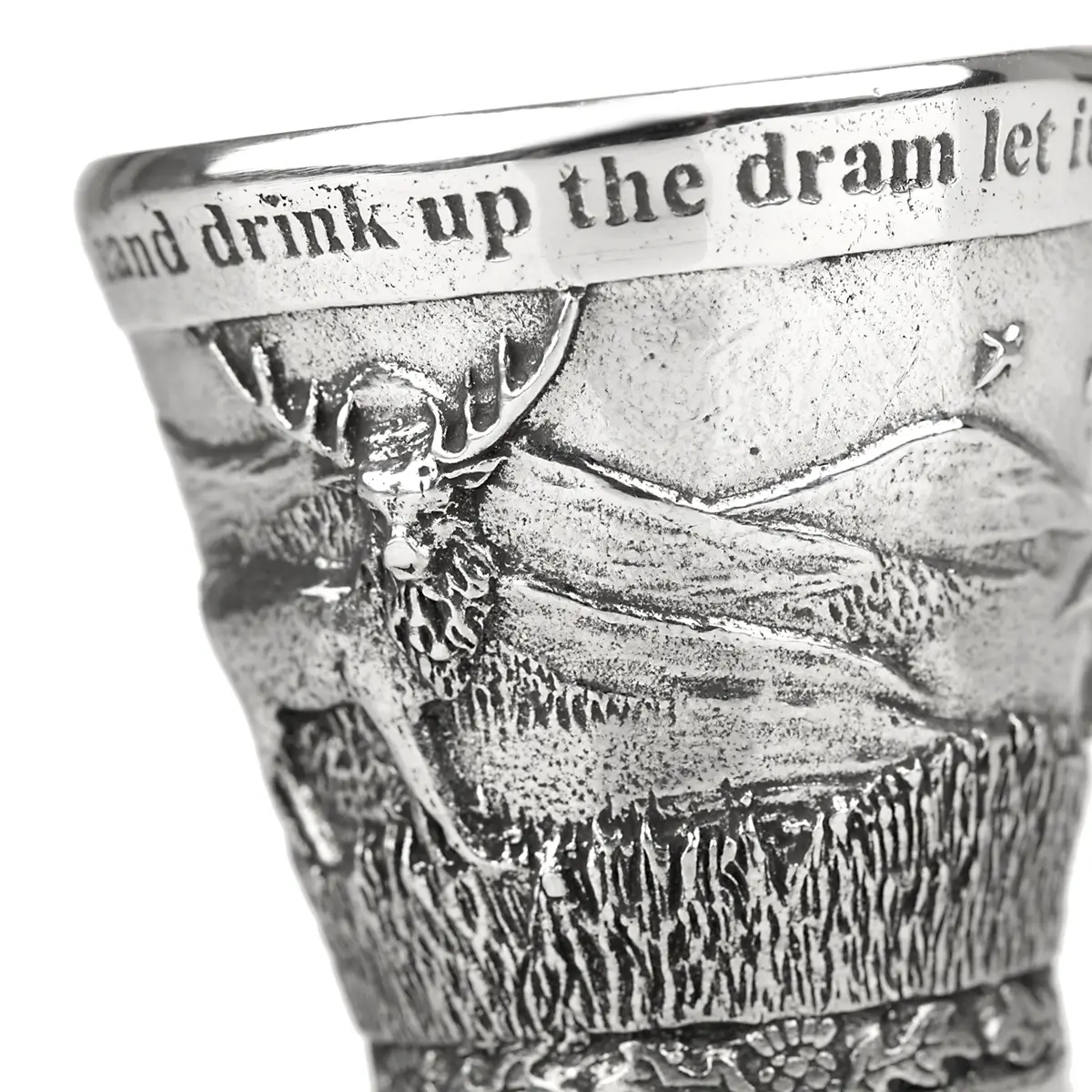 Highland Dram Cup Shotbecher - keltischer Schnapsbecher aus Zinn