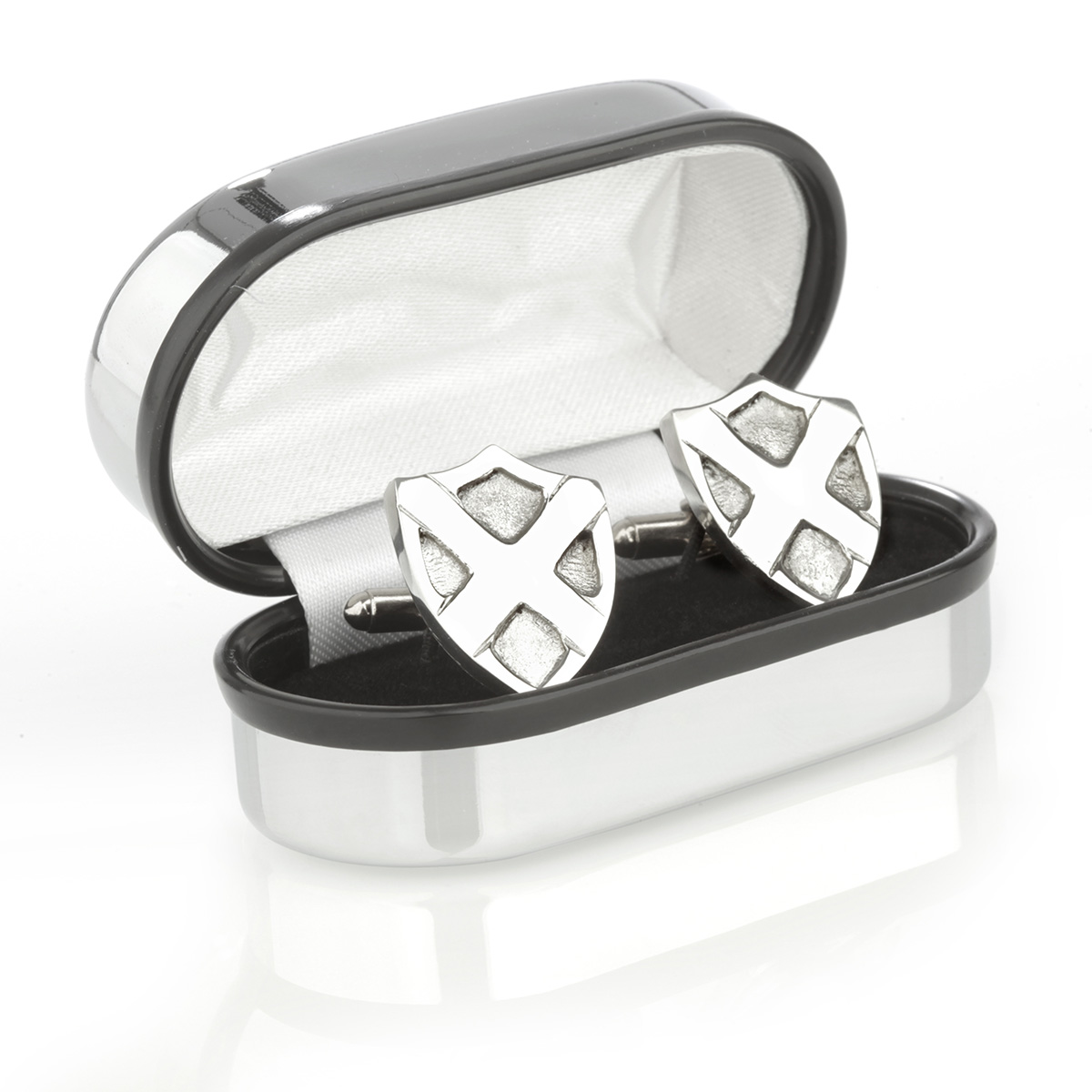 keltisch-schottisch-manschettenknopf-cufflink-003 Saltire - Handgefertigte Manschettenknöpfe mit der schottischen Flagge
