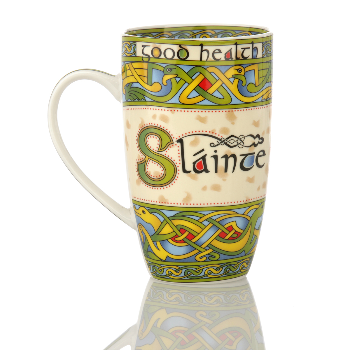 Sláinte Mug - Irischer Kaffeebecher mit keltischem Muster