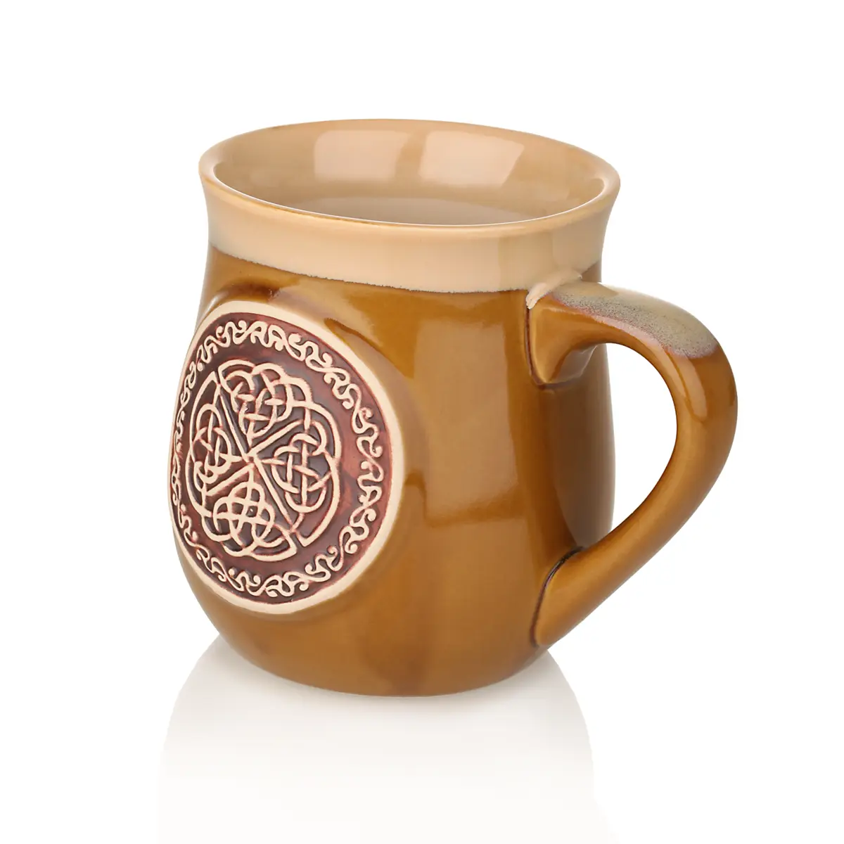 Celtic Circle Stoneware Mug - keltischer Keramik Becher aus Schottland