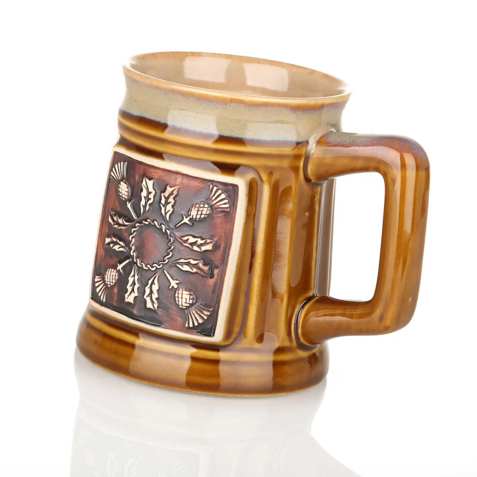Scottish Thistle Stoneware Tankard - Schottische Distel Bierkrug Scottish Thistle Stoneware Tankard - Schottische Distel Bierkrug