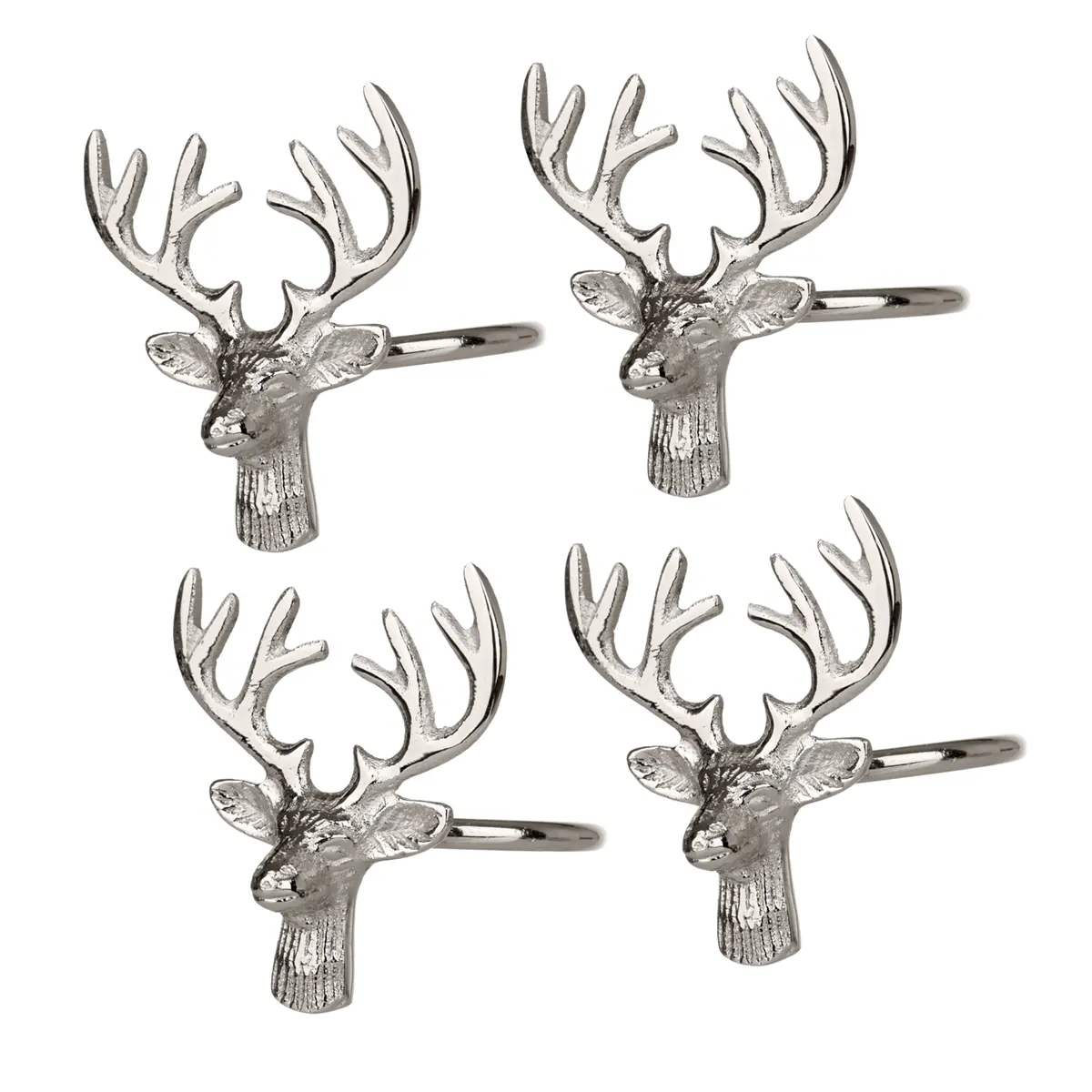 Serviettenringe-Schottland-Highland-Stag-Hirsch-Silber-007 Highlland Stag Serviettenringe - Made in Scotland