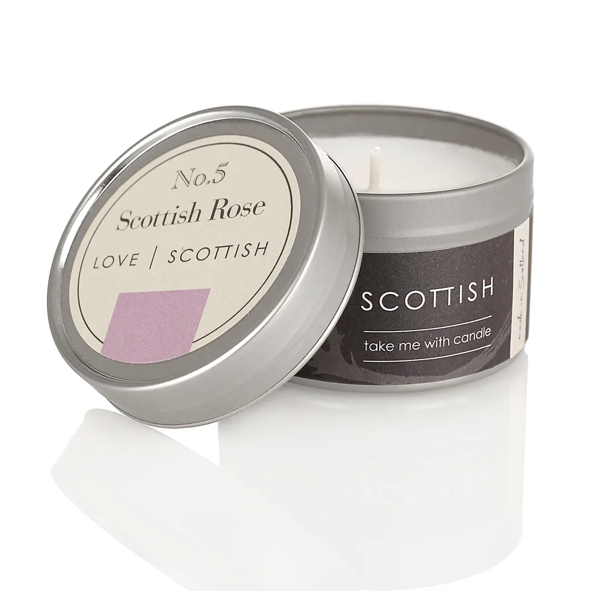 Love Scottish Travel Tin - Scottish Rose - handgefertigte Duftkerze aus Kokoswachs Love Scottish Travel Tin - Scottish Rose - handgefertigte Duftkerze aus Kokoswachs