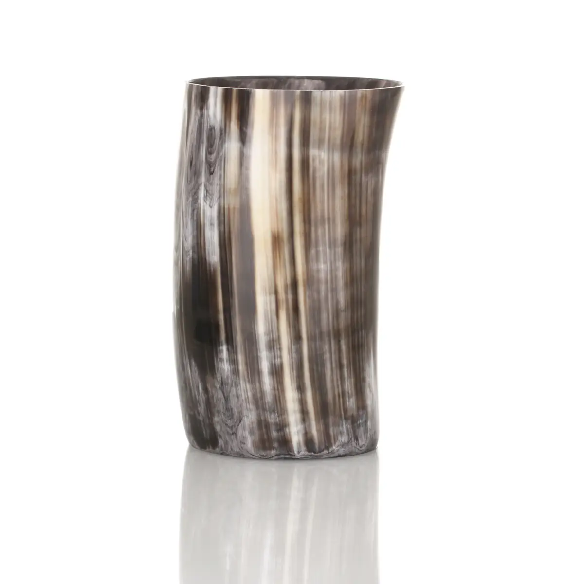Becher-Horn-Hornbecher-poliert-500ml-002 Wikinger Hornbecher - 0,5 l - Mittelalter Kelten Becher - Rinderhorn poliert