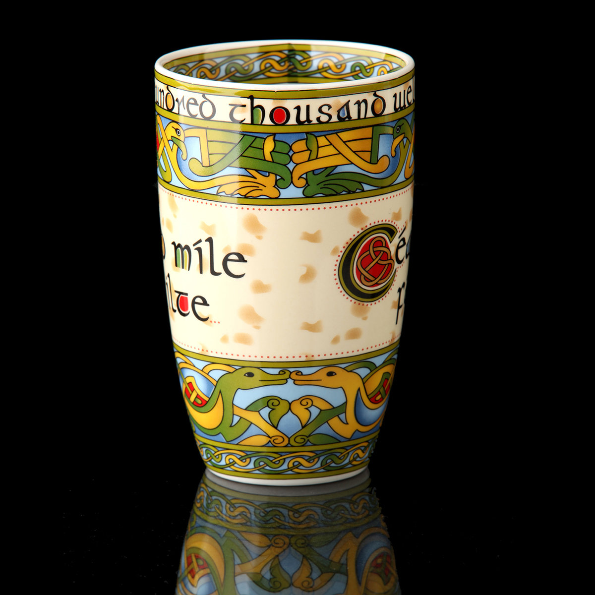 Kaffeebecher-Mug-irland-cead-mile-failte-004 Cead Mile Failte - tausendfach Willkommen - Keltischer Kaffeebecher aus Irland