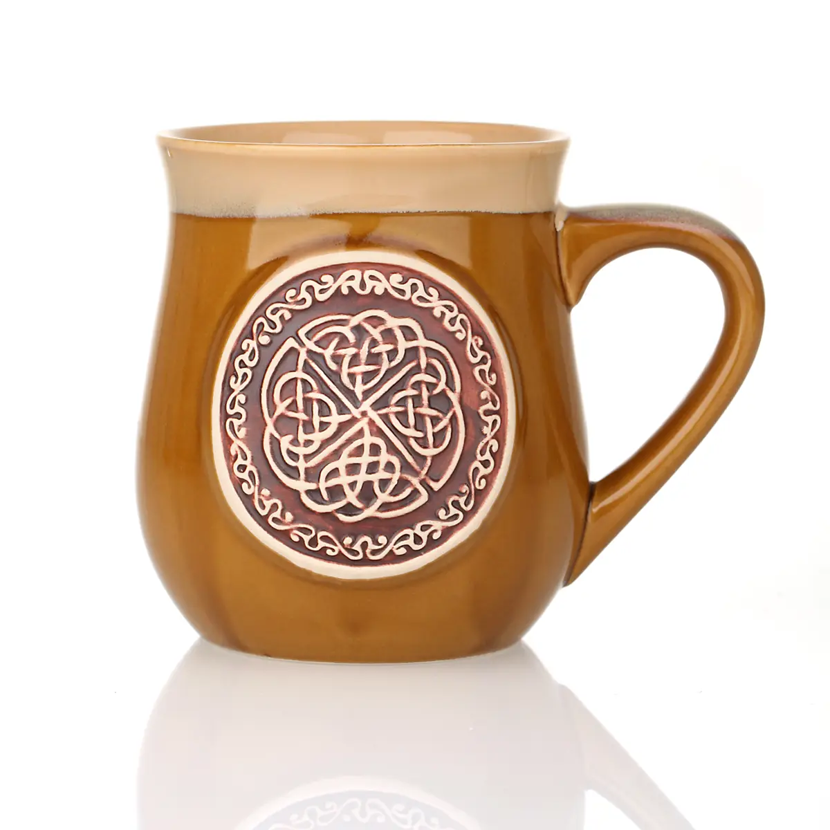 kaffee-becher-mug-tasse-schottland-highland-keltisch-001 Celtic Stoneware Mug - keltischer Keramik Becher aus Schottland