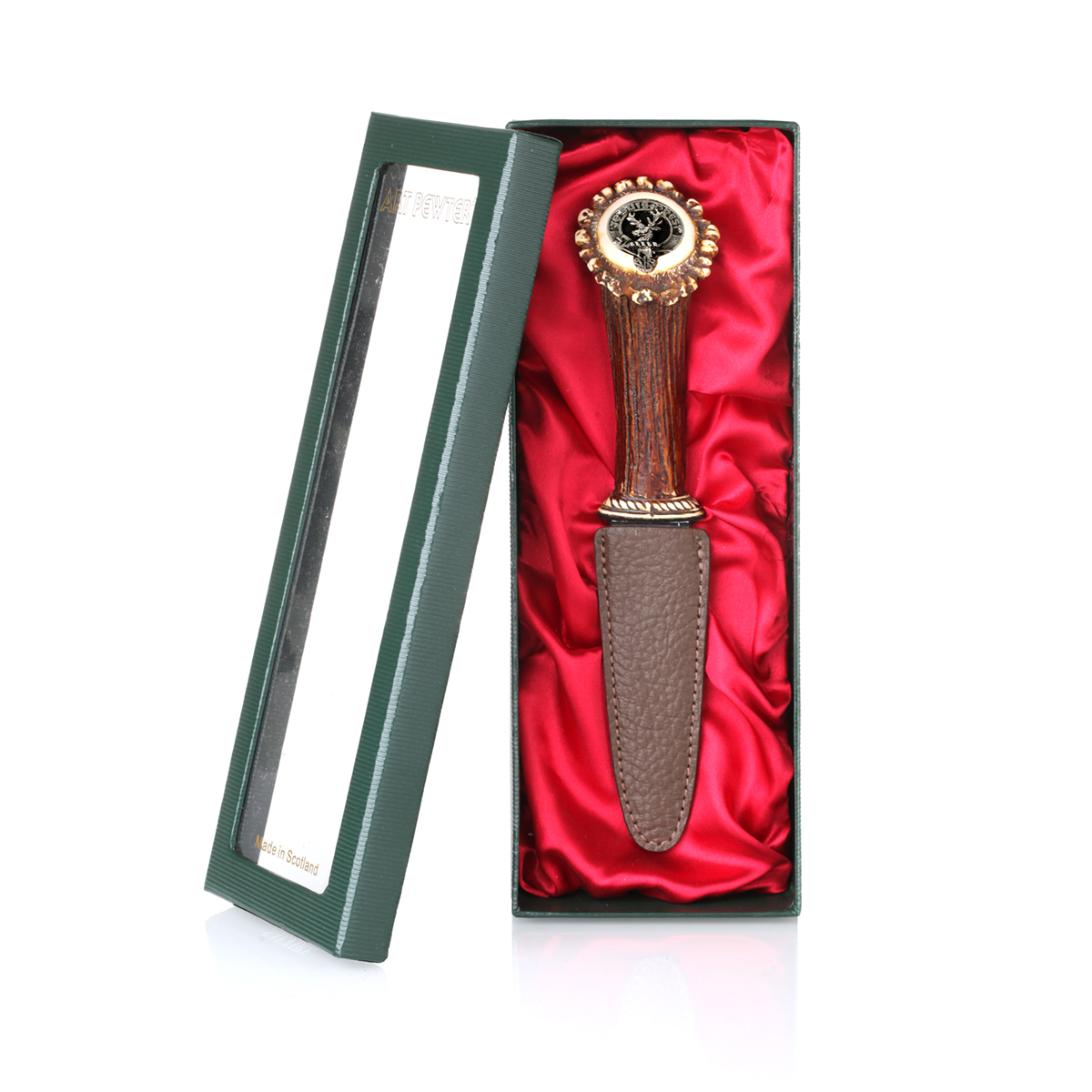 sgian-dubh-highland-kilt-clan-fraser-005 Outlander Clan Fraser Sgian Dubh - Je Suis Prest - Edelstahl mit Lederscheide