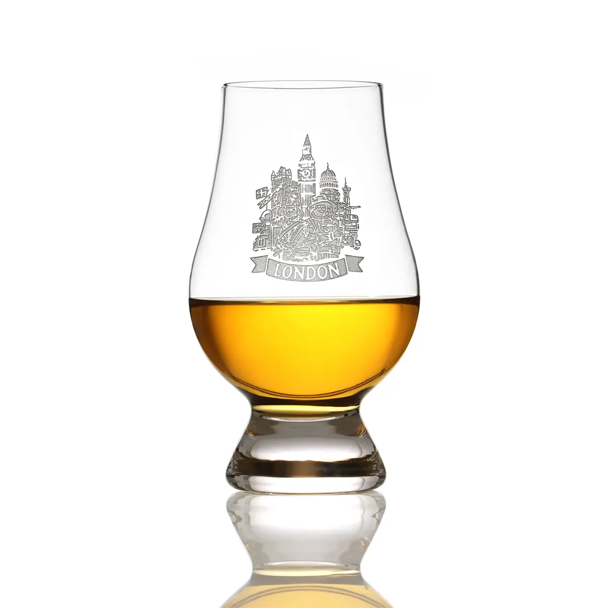 Glencairn-Whisky-Tasting-glas-verziert-London-002 Glencairn Whisky Tasting Glas mit Gravur 'London'