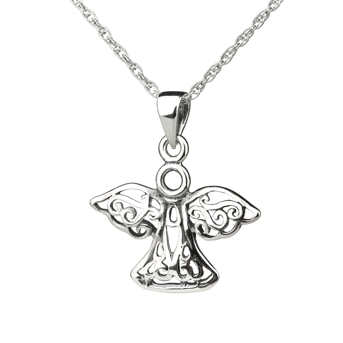 Celtic Silver Angel - Keltischer Engel - Sterling Silber aus Schottland