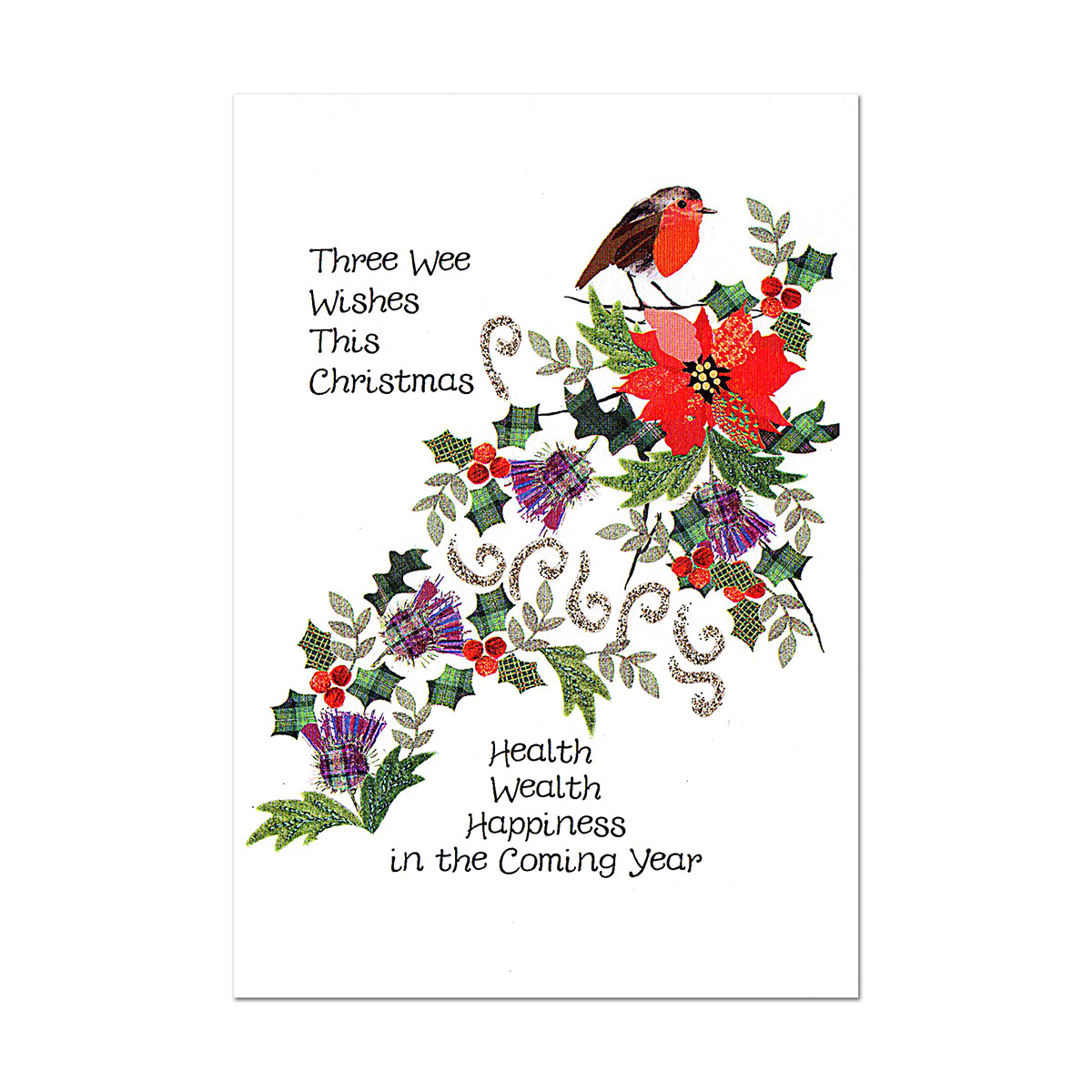 Christmas Robin - Wee Wishes Weihnachtskarte aus Schottland