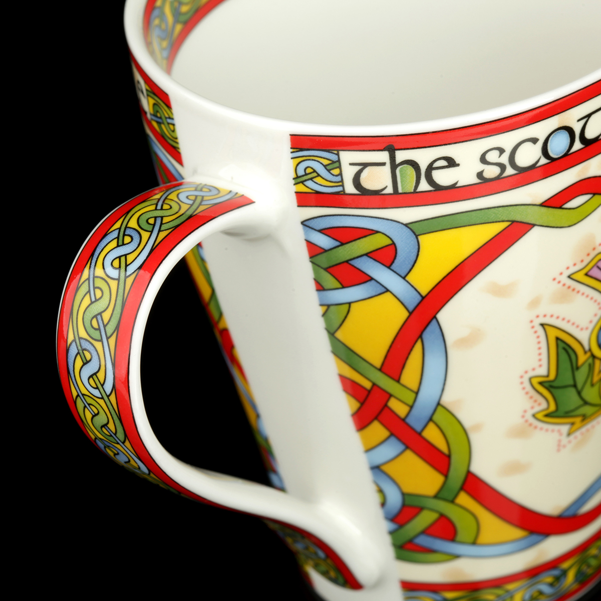 The Scottish Thistle Mug  - Kaffeebecher mit schottischer Distel & Keltischen Mustern