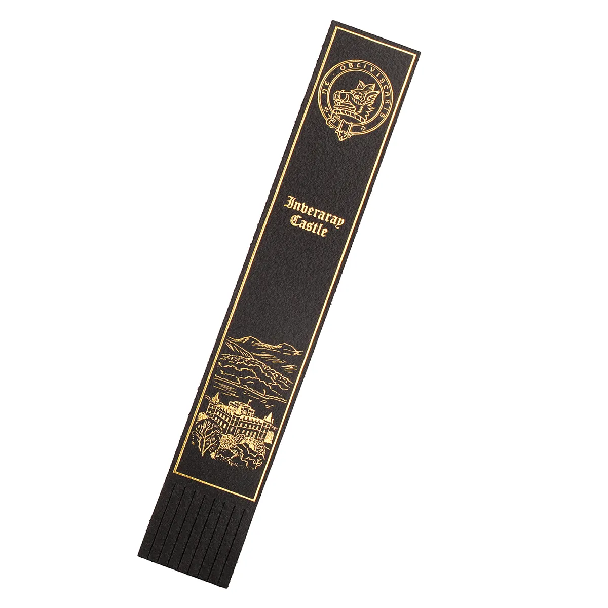 Inveraray - Lesezeichen aus Leder in Schwarz - Made in Scotland