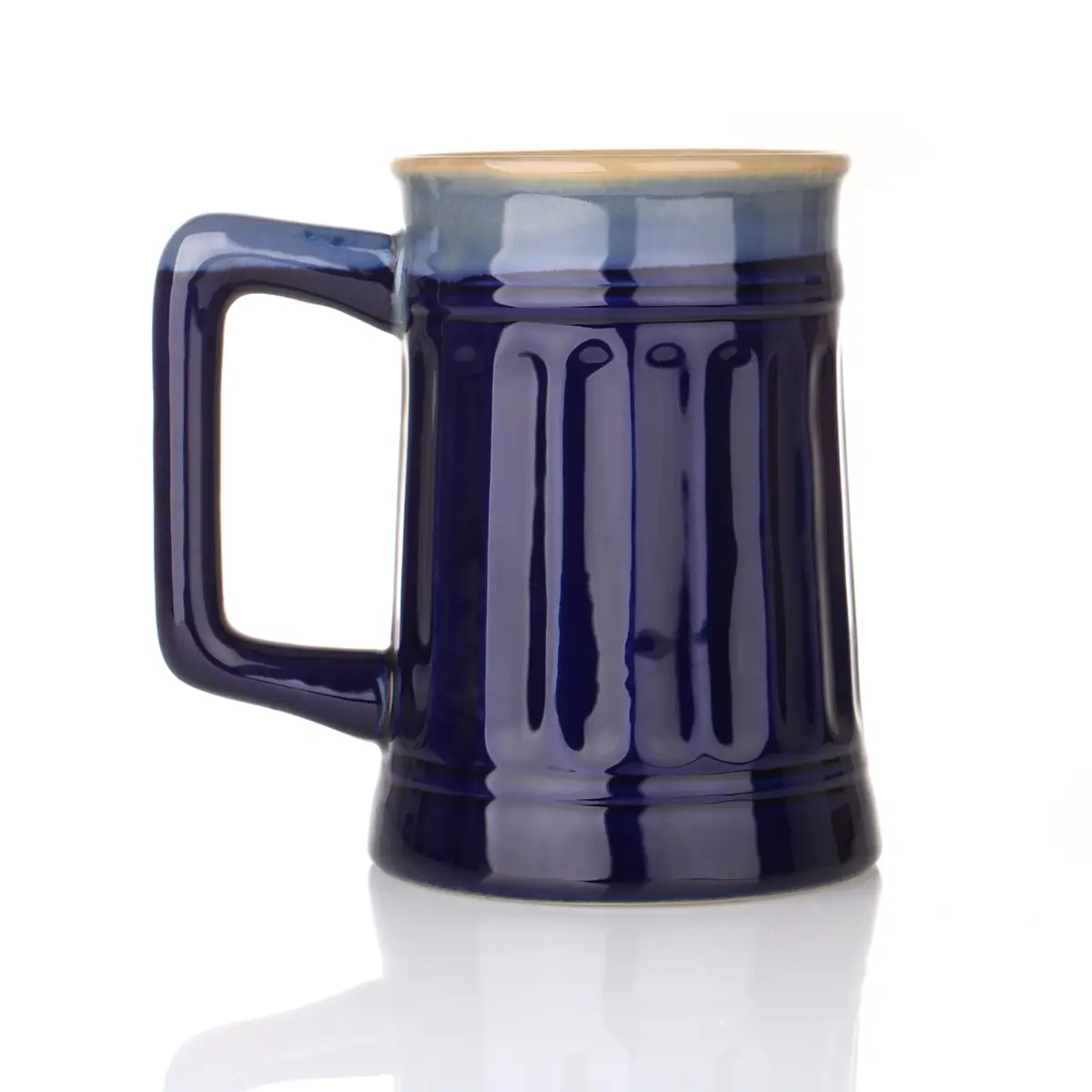 Slàinte Mhath - Schottischer 1 Pint Keramik Bierkrug - Blau