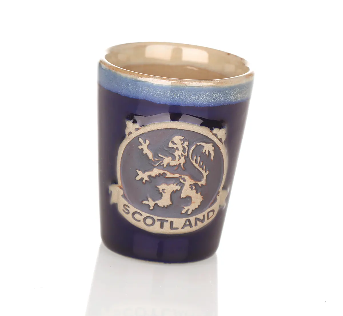 Lion Rampant Shot Cup - Blau - Schottischer Löwe Shotbecher