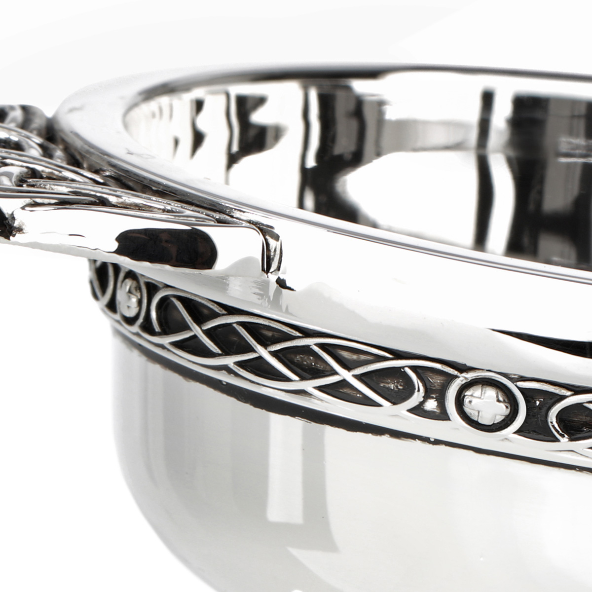 Je Suis Prest - Outlander Clan Fraser Whisky Quaich aus Schottland - versilbert