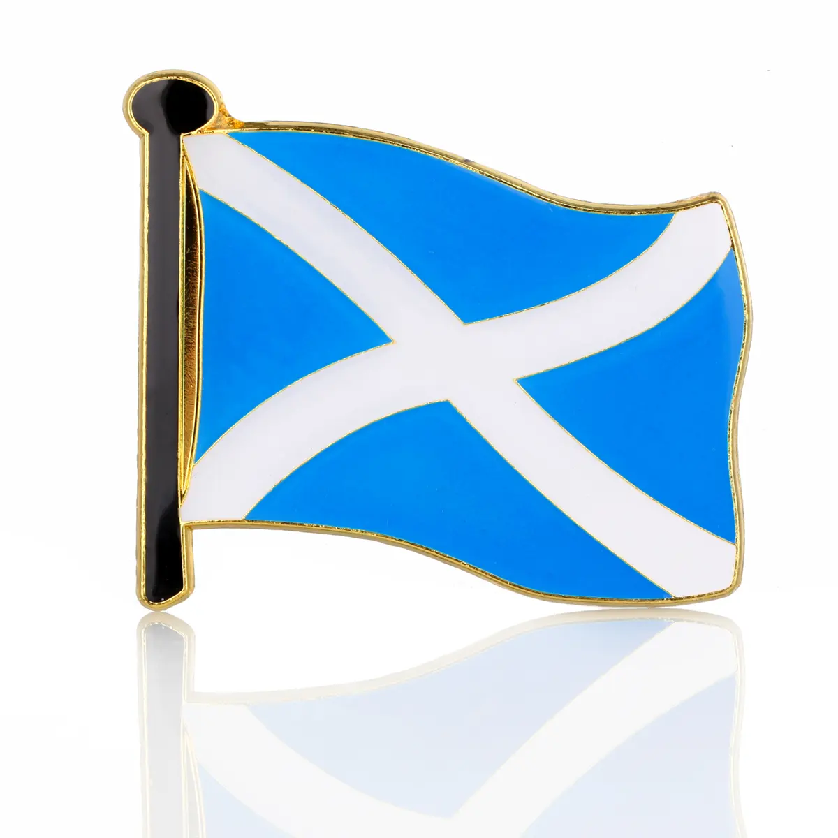 Saltire / Schottische Flagge Deko Magnet / Kühlschrankmagnet aus Schottland - Metall & Emaille