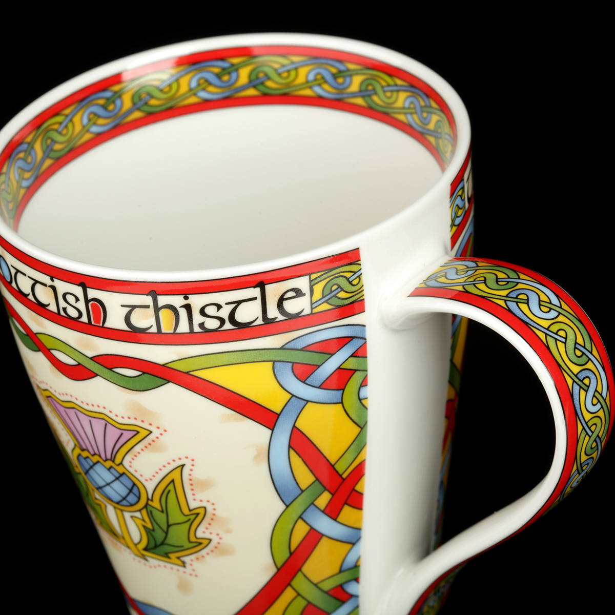 Kaffeebecher-Mug-schottland-schottische-distel-thistle-011 The Scottish Thistle Mug  - Kaffeebecher mit schottischer Distel & Keltischen Mustern