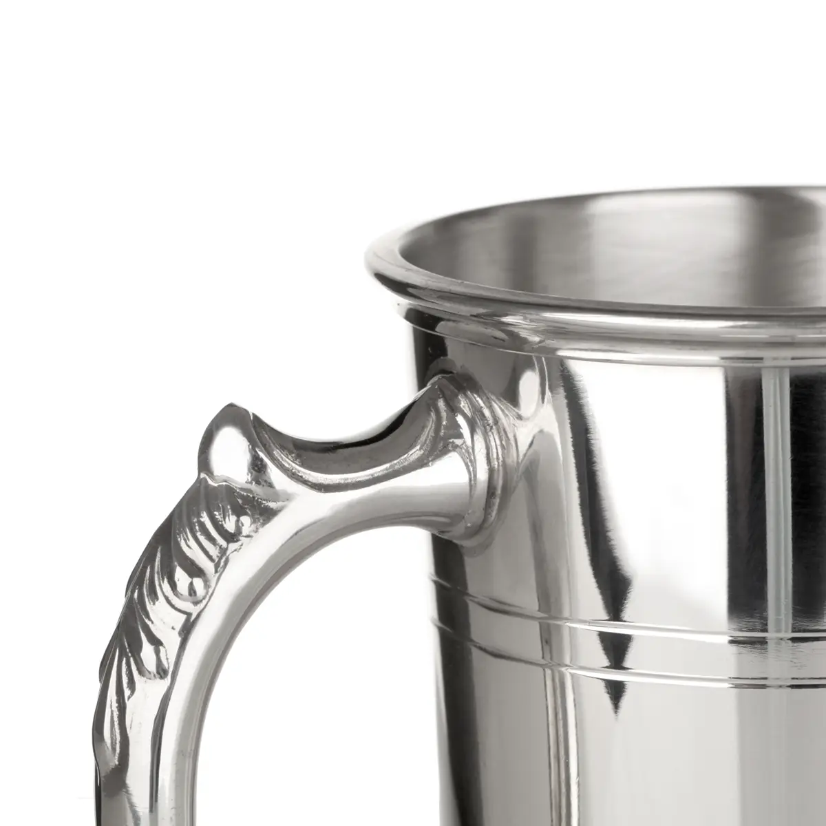 Sheffield Lager Tankard - 1 Pint  Bierkrug - polierter Zinn Made in England