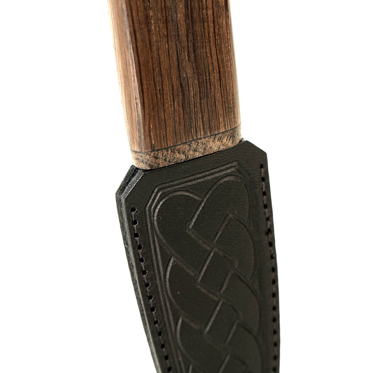 sgian-dubh-bog-oak-mooreiche-002 Bog Oak Sgian Dubh aus Schottland - Mooreiche Holz &  Edelstahl mit Lederscheide