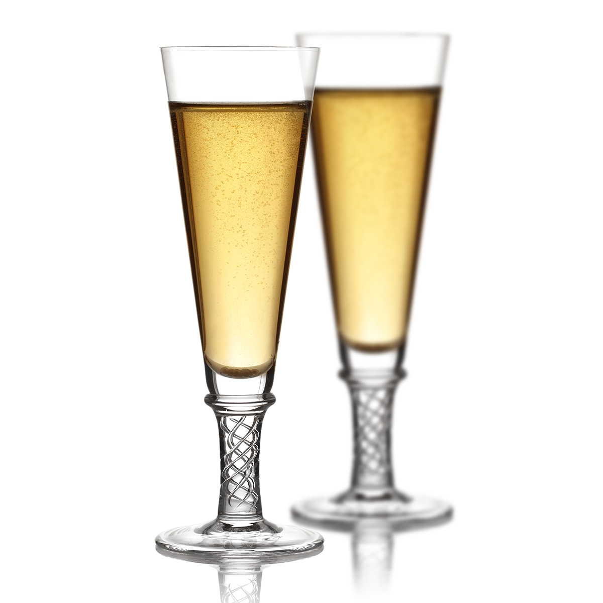 sekt-champagner-glas-kristall-crystal-008 2 Jakobiten Champagnergläser / Sektgläser - Kristallglas aus Schottland