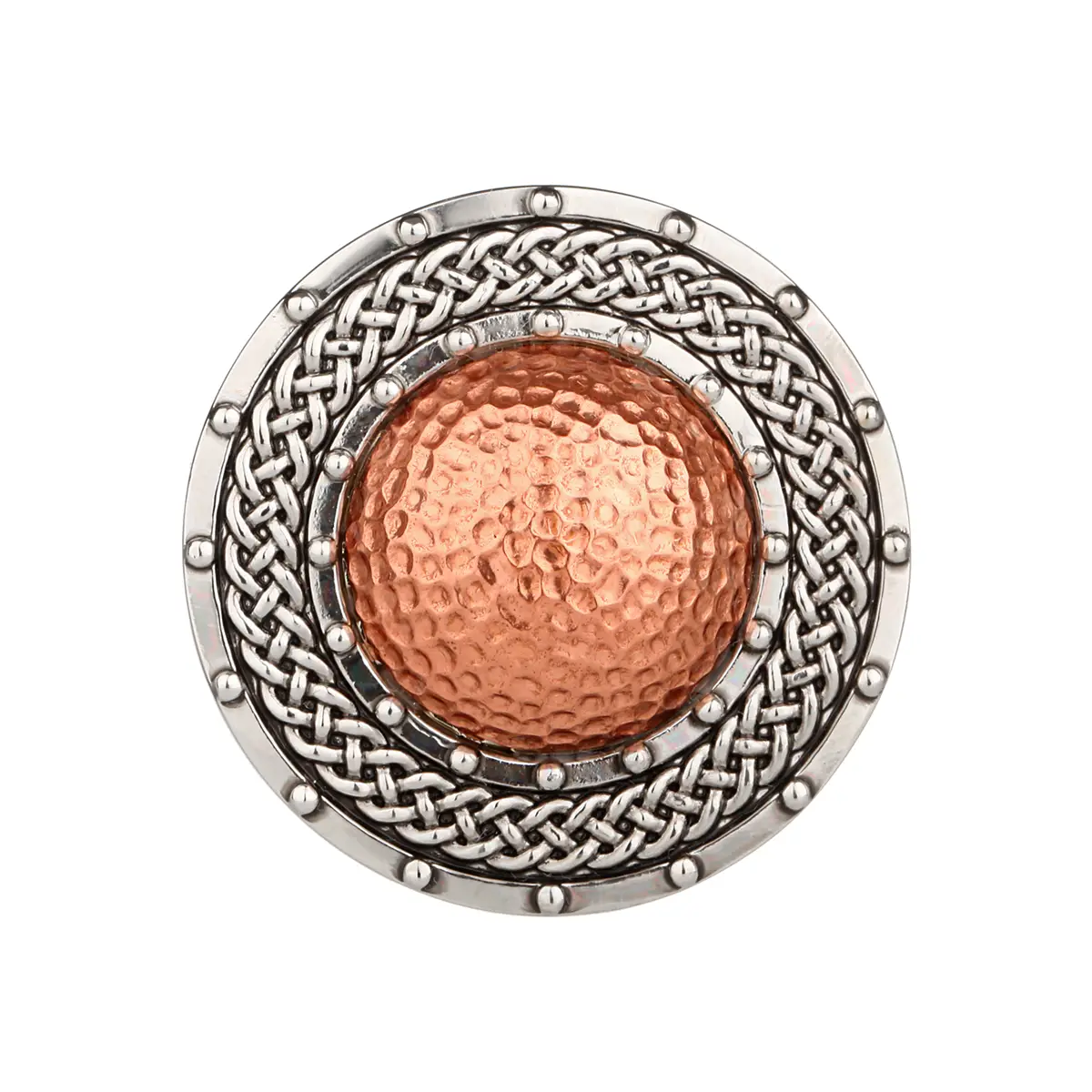 anstecknadel-brosche-schild-keltisch-edelstahl-kupfer-004 Keltische Rundschild Brosche aus Edelstahl & Kupfer